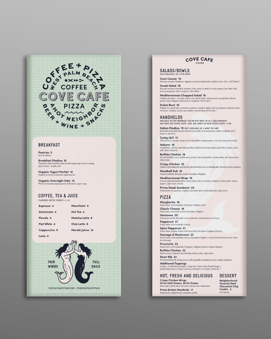 CCafe Brand Menu Mockup