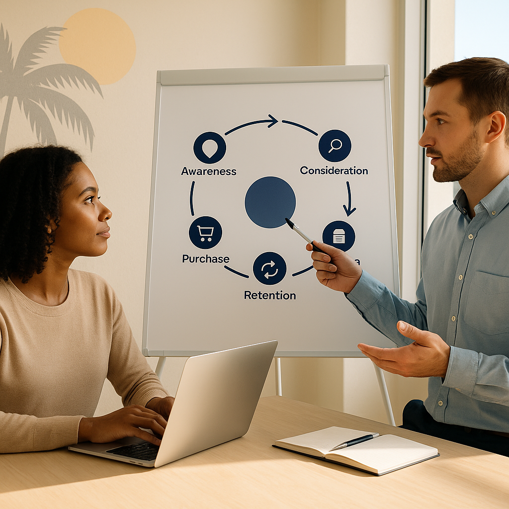 High-end brand identity presentation for a premium South Florida consumer brand designed by Lincoln Digital Group.