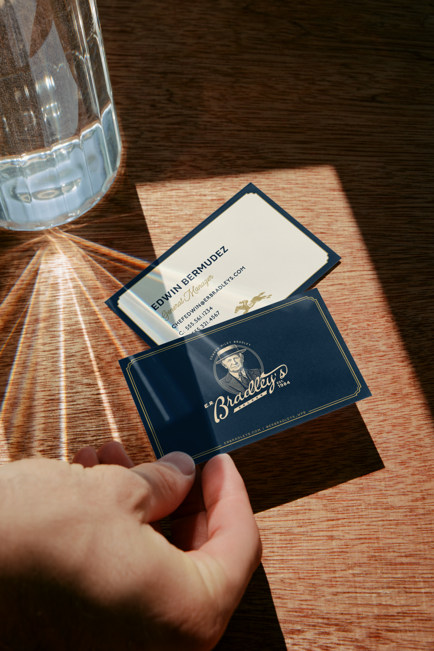 ER Bradley’s business card design