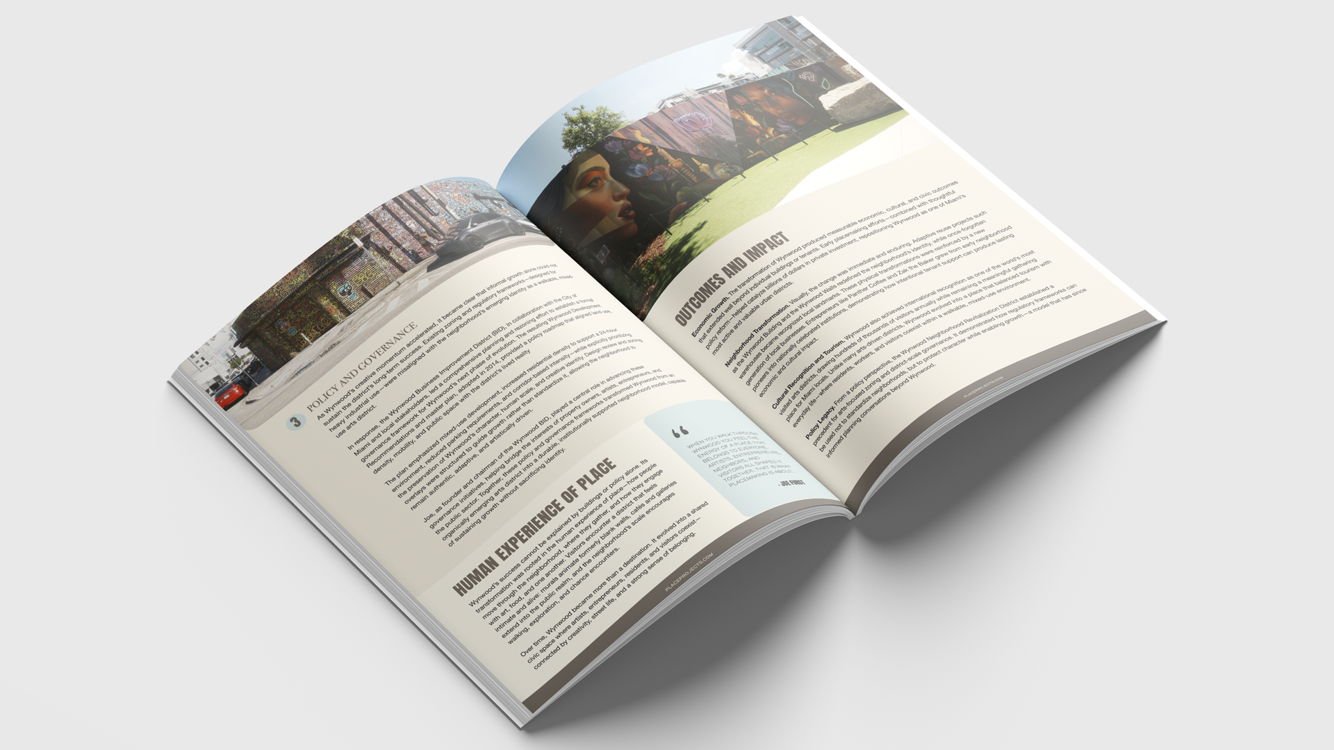 Place Projects print brochure design