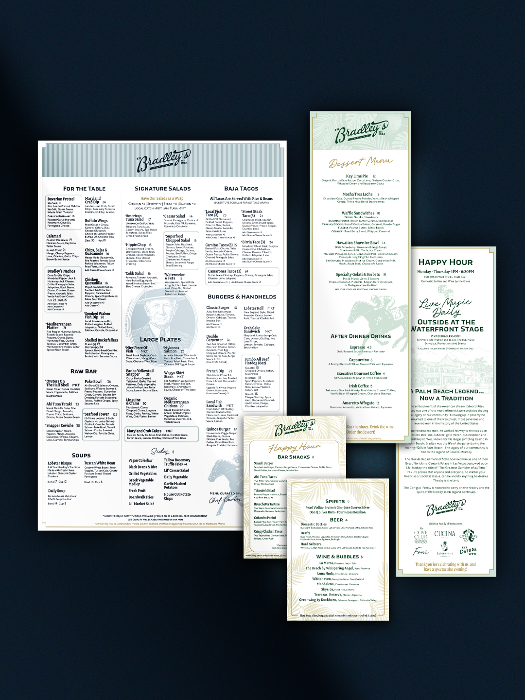 ER Bradley’s menu design