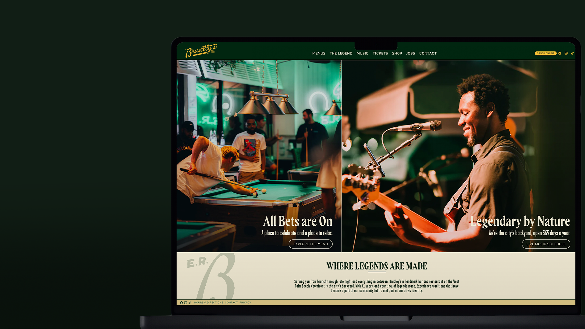 ER Bradley’s website design by Lincoln Digital