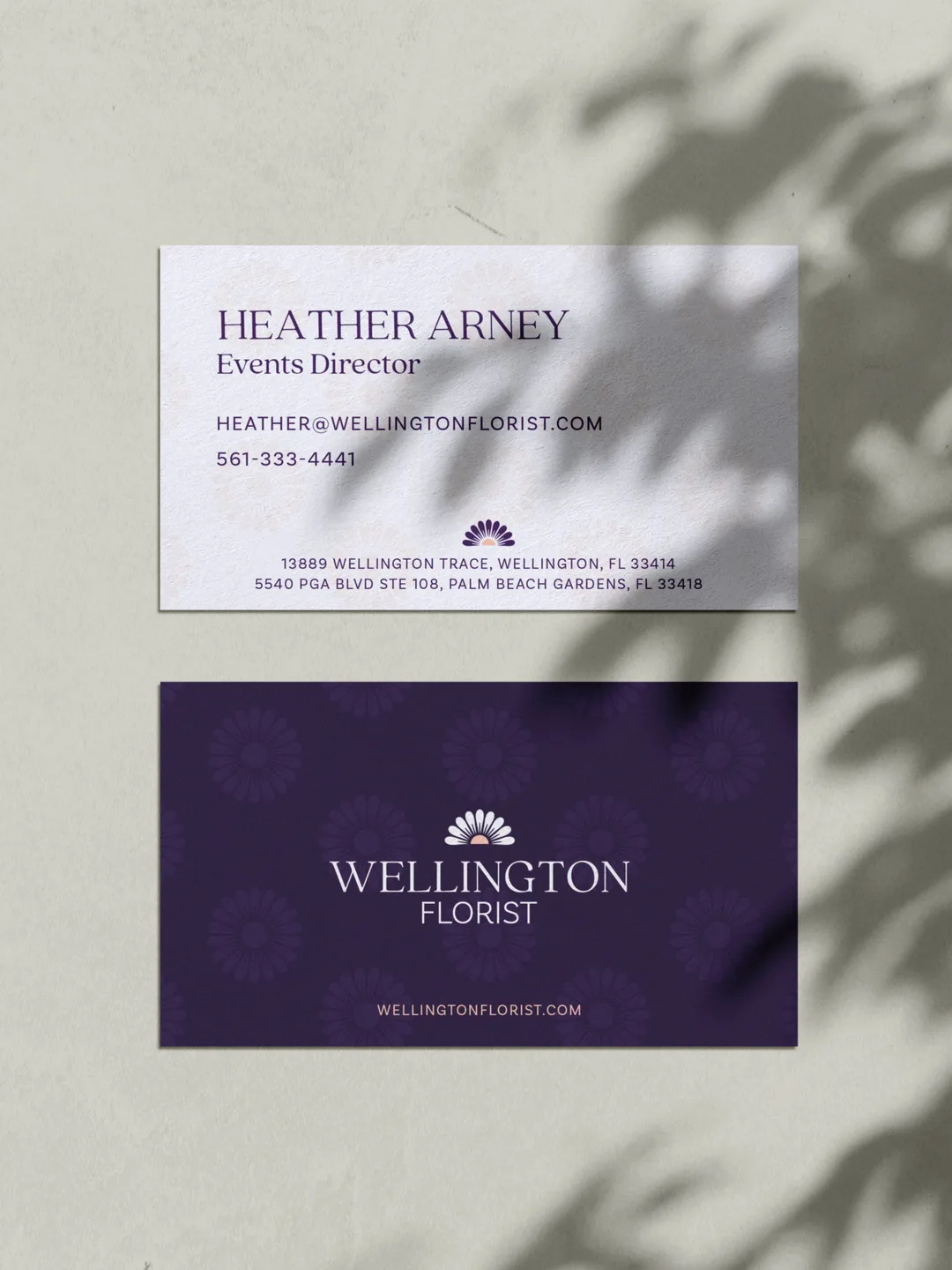 Wellington Florist business card design