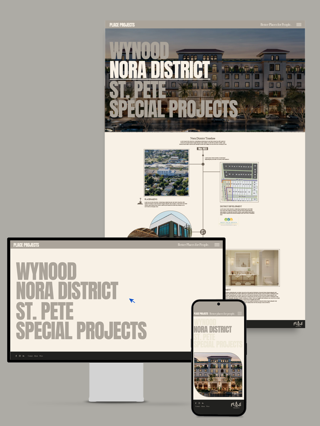 Place Projects website design by Lincoln Digital
